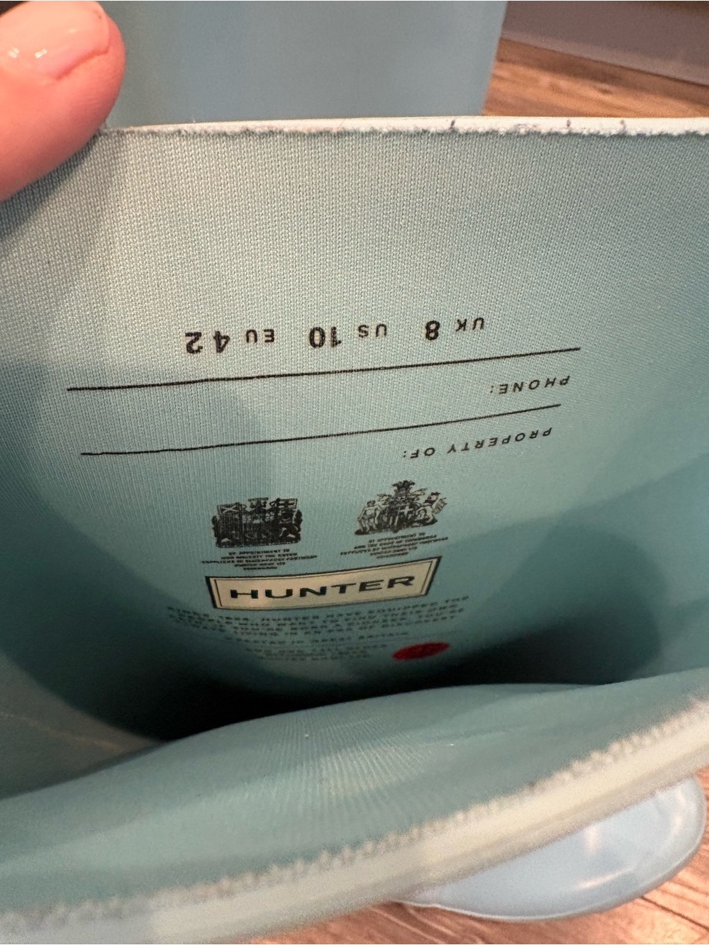 Hunter Tall Waterproof Rain Boots in Robins Egg Blue - Picture 10 of 14